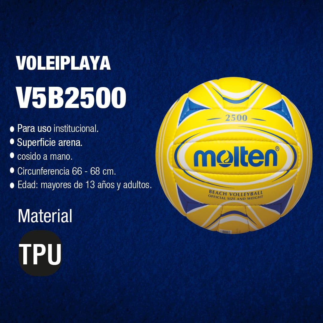 Balón de Voleibol de Playa Molten V5B2500 - V5B2500 - YB