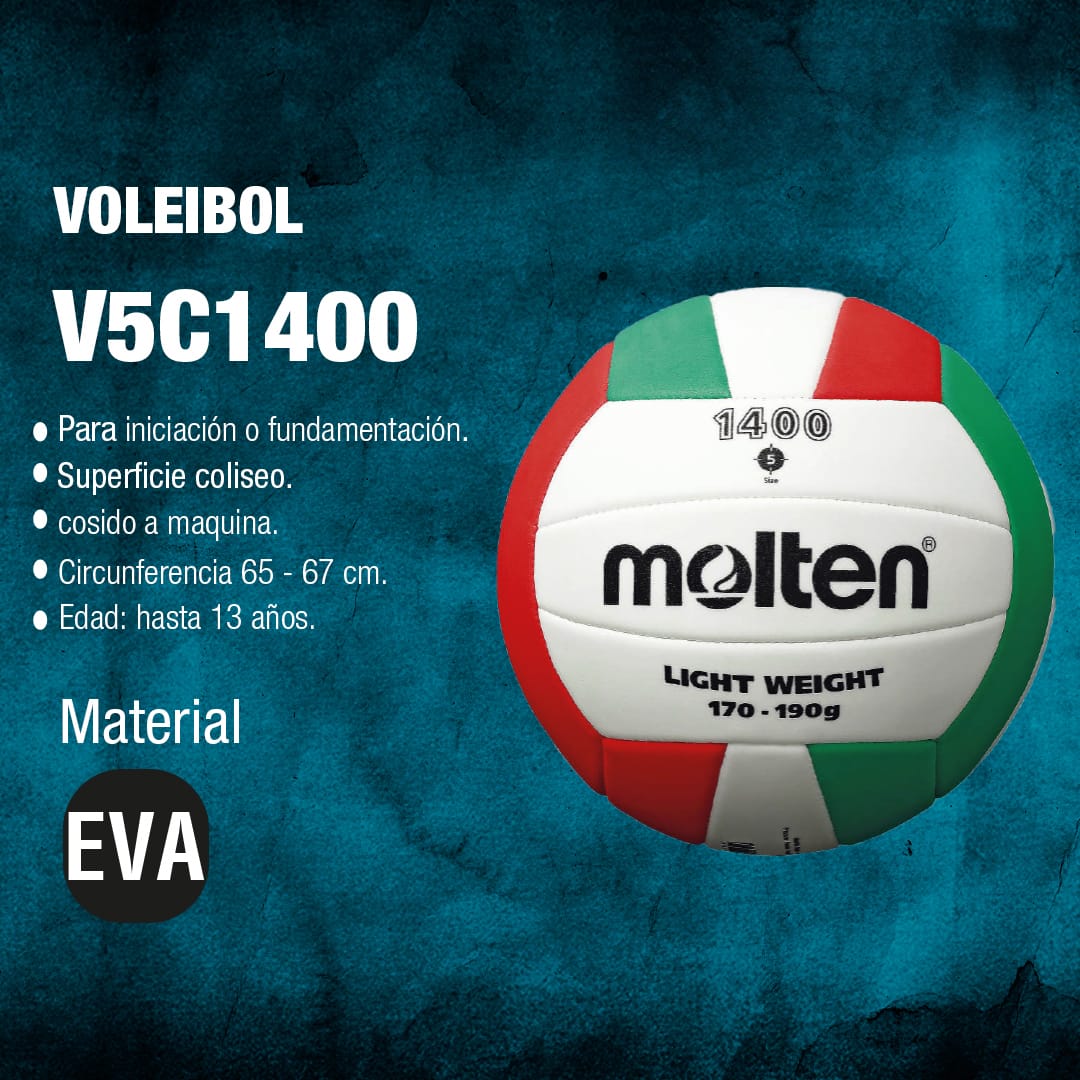 Balón de Voleibol Molten V5C1400 - V5C1400Balón de Voleibol