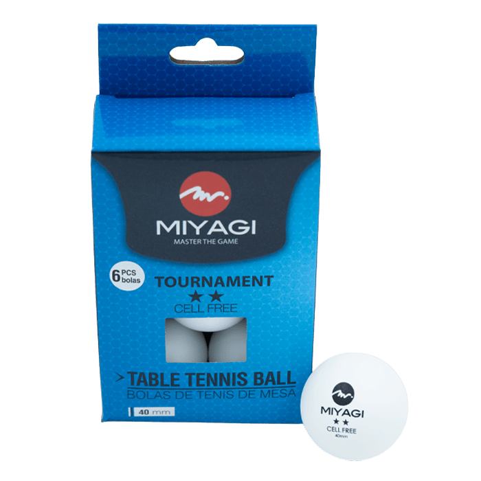 Bola Tenis De Mesa TOURNAMENT 2* Miyagi TT - 9902 - TT-9902-NARPelotas de tenis