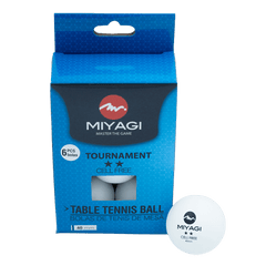 Bola Tenis De Mesa TOURNAMENT 2* Miyagi TT - 9902 - TT-9902-NARPelotas de tenis