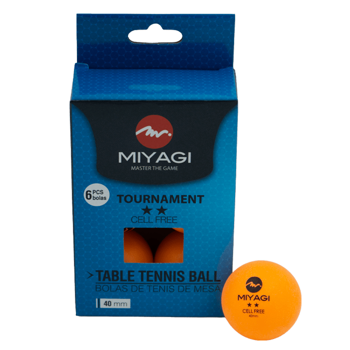 Bola Tenis De Mesa TOURNAMENT 2* Miyagi TT - 9902 - TT-9902-NARPelotas de tenis