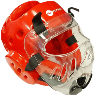 Casco Protector Careta Miyagi Taekwondo MX9412 - MX9412 - ROJ - XS - CCasco