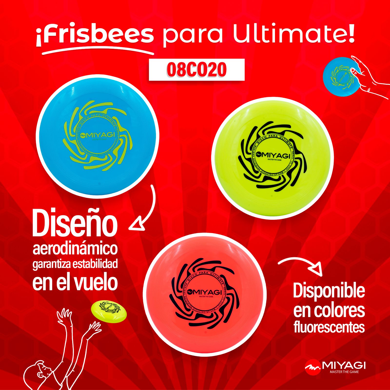 Frisbee Para Ultimate Miyagi 08CO20 - 08CO20-VERfrisbee