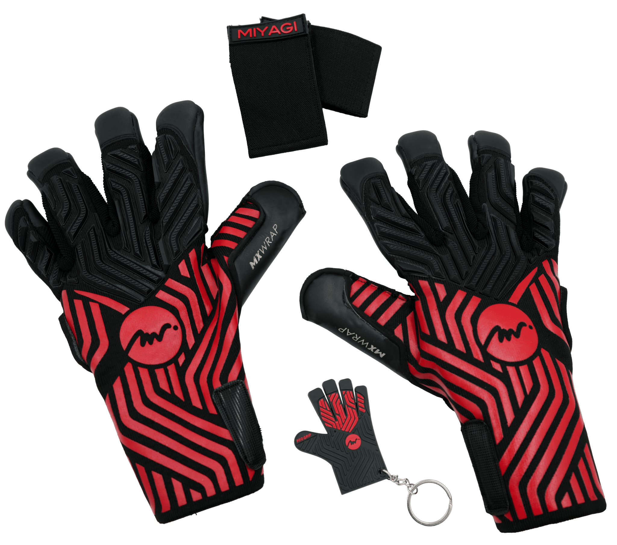 Guantes de Arquero Profesional Miyagi MG021 - MG021 - ROJ - 8Guantes de Arquero