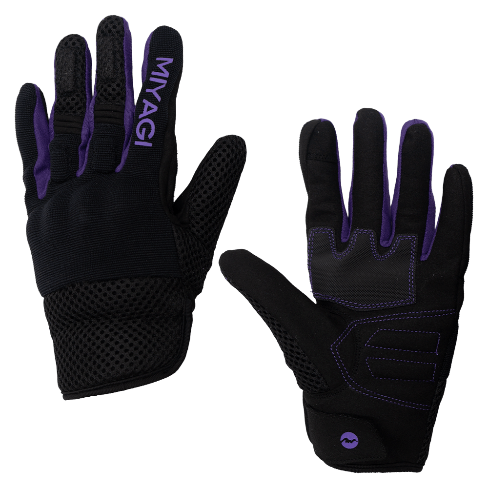 Guantes Para Moto Miyagi 3322 NEG - M3322-NG/MOR-XSGUANTES PARA MOTO