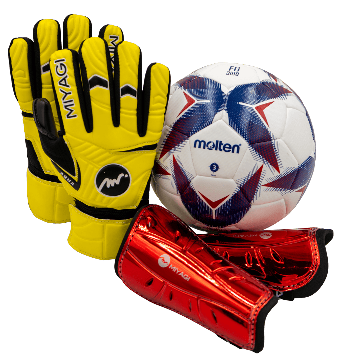 Kit Entrenamiento para Arquero niño - KIT-F3R3101-NR- MG020-AMA-5-M6860AM-ROJ-UNICAkit deportivo