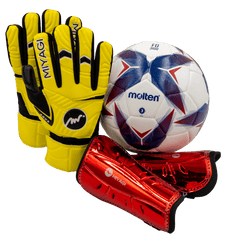 Kit Entrenamiento para Arquero niño - KIT-F3R3101-NR- MG020-AMA-5-M6860AM-ROJ-UNICAkit deportivo