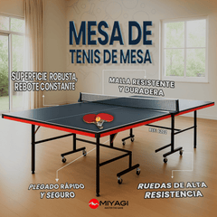 Mesa de Tenis de15mm Plus en MDF Miyagi 6202 - 6202Mesa de tenis