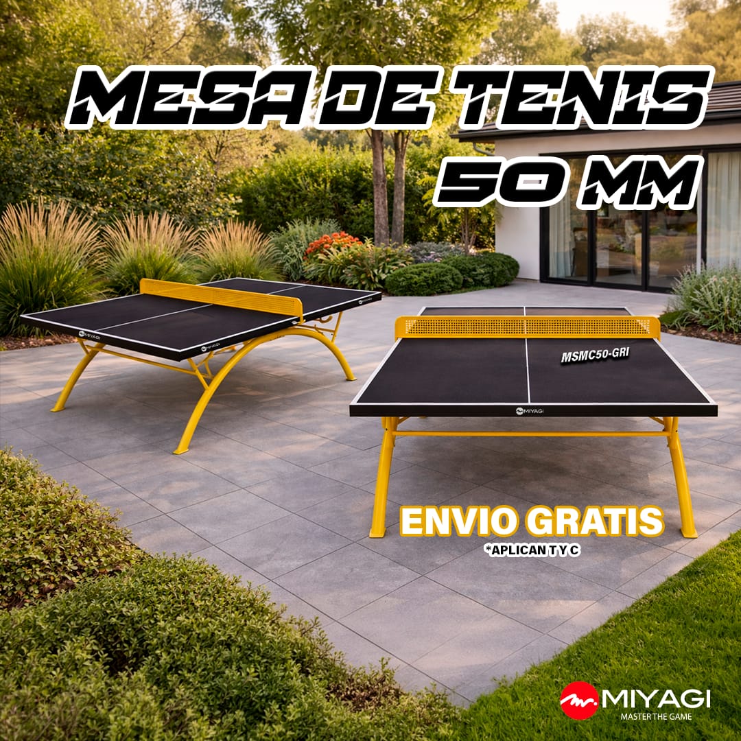 Mesa de Tenis para Intemperie Miyagi MSMC50 - MSMC50-ROJMesa de tenis