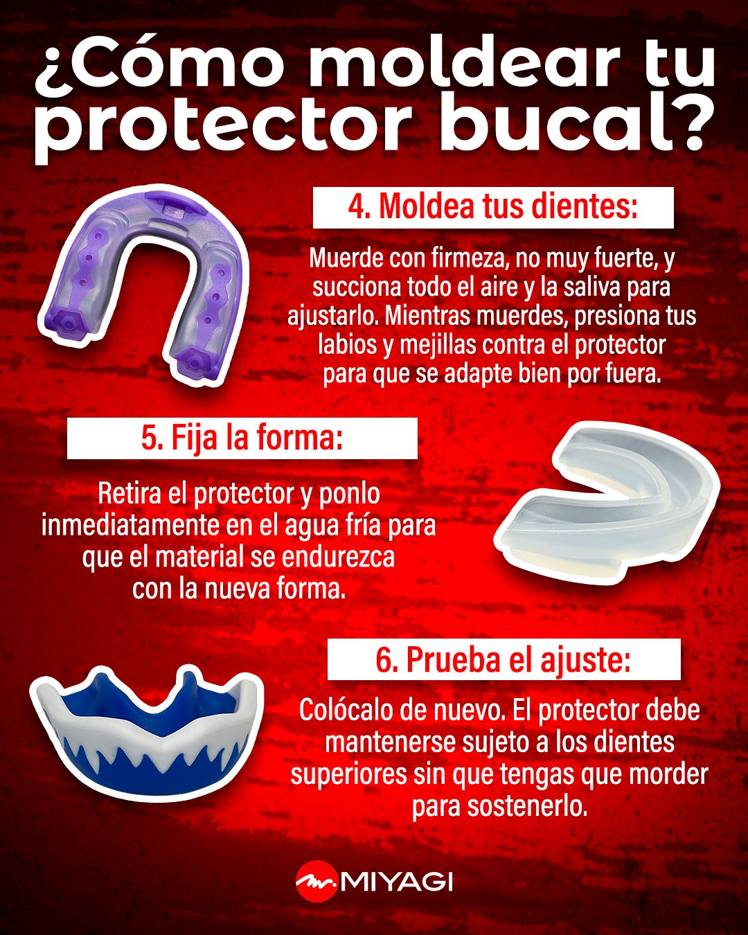 Protector Bucal Silicon Niños Miyagi MX9417 - MX9417-JR-ROJProtector bucal