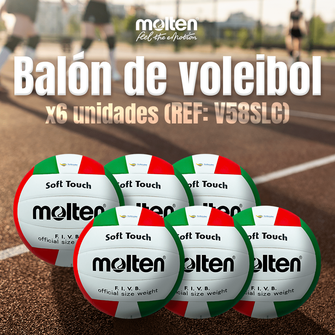 SET X 6 - Balón de Voleibol Molten V58SLC - V58SLC-SET6Balón de Voleibol V58SLC