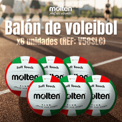 SET X 6 - Balón de Voleibol Molten V58SLC - V58SLC-SET6Balón de Voleibol V58SLC